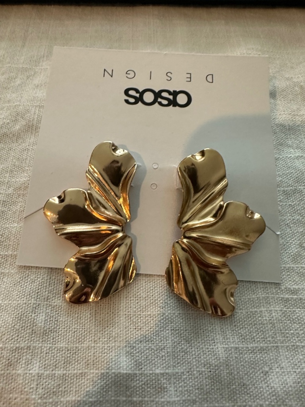 Asos gold drop earrings